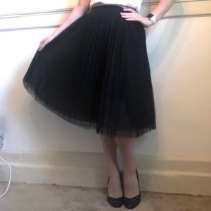 BLACK PLEATED TUTU TULLE SKIRT